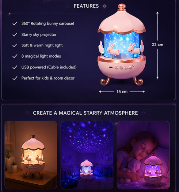 Moonzio™ Bunny Projector Lamp