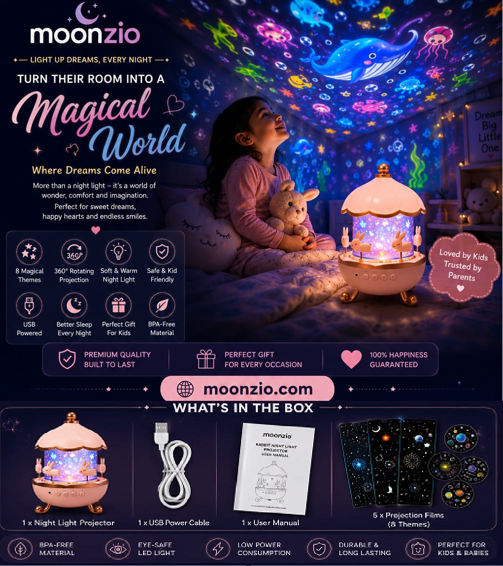 Moonzio™ Bunny Projector Lamp